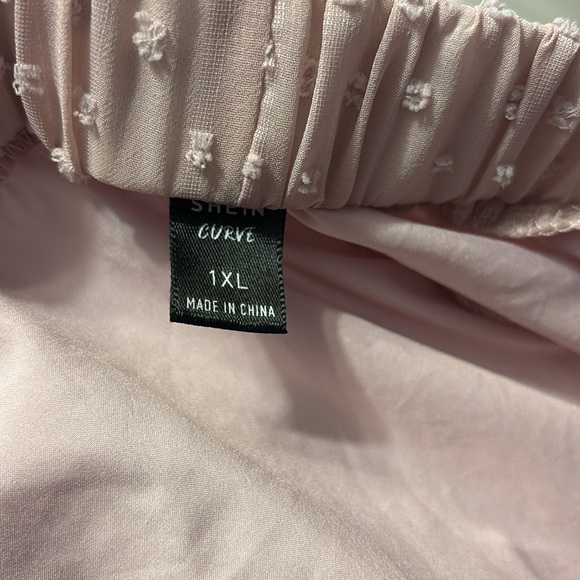 Pink Swiss Dot Midi Skirt - Picture 2 of 3